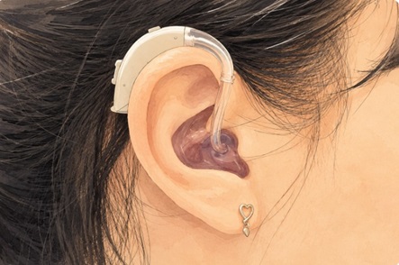 Hearing aid guide in house image