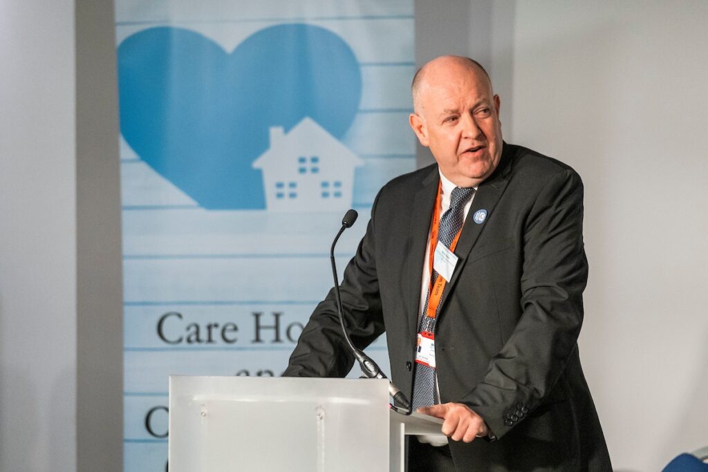 Pat Wynne delivering his talk