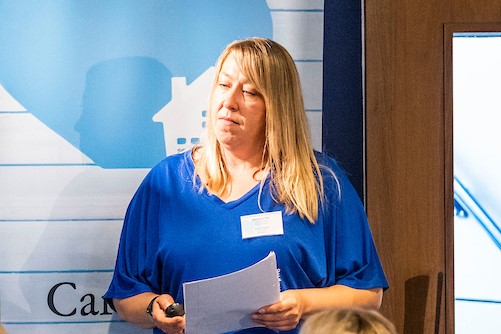 Lindsay Weir giving her part of the presentation