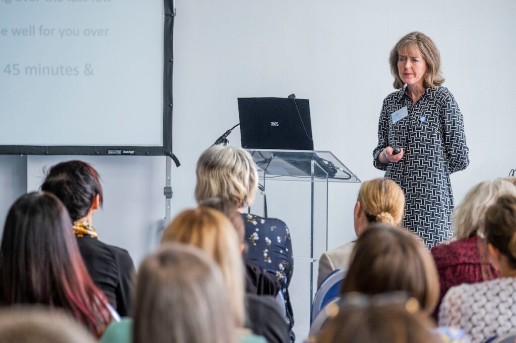 Julie Watson presenting her talk