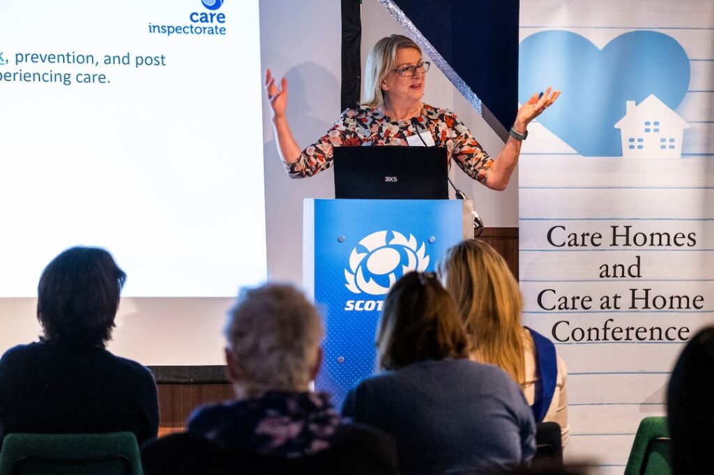 Louise Kelly delivering her presentation