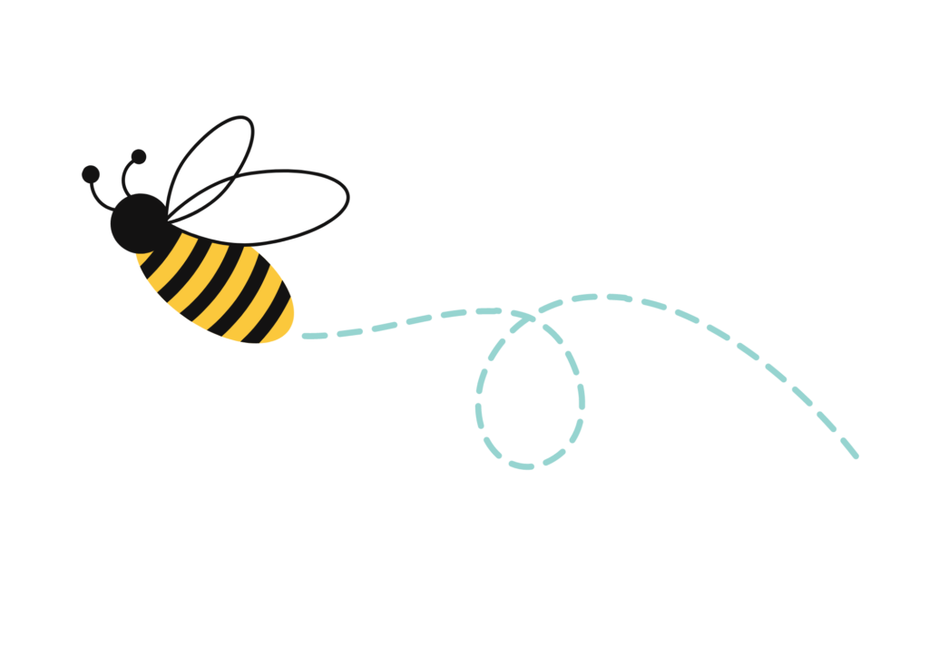 bee flying to the right