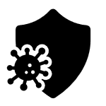 virus and shield icon