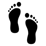 two footprints icon