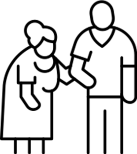 elderly person with carer