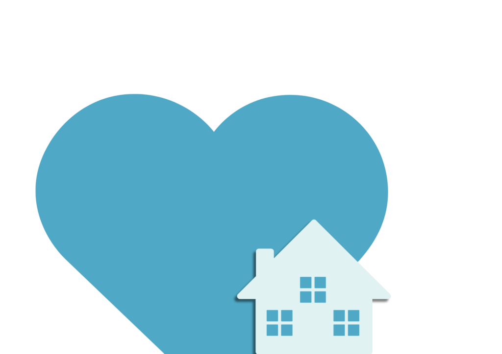 Conference logo - big blue heart overlapping a house