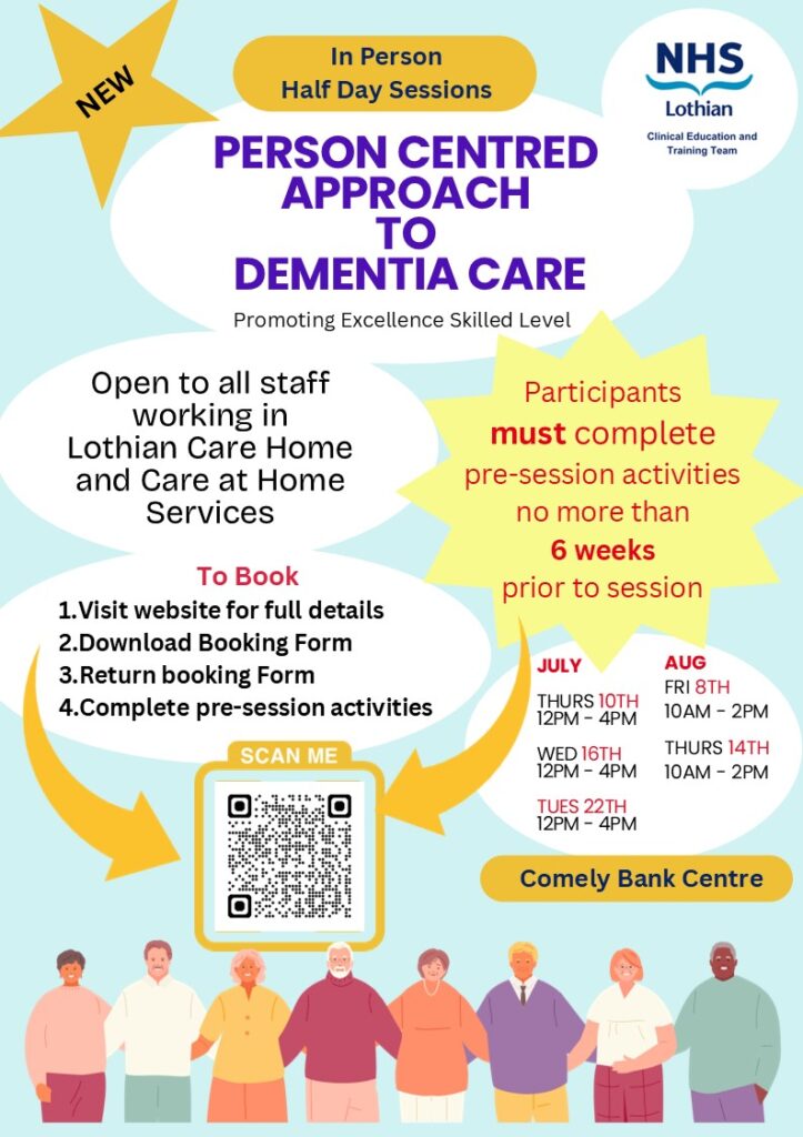 Flyer Person Centred Approch to Dementia Care Summer 2025 (1)