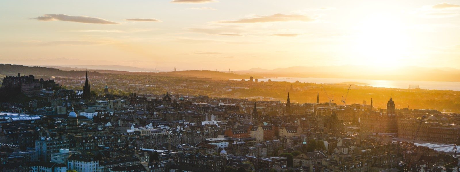 Photo of Edinburgh at sunset