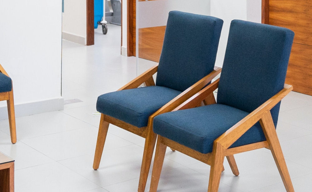 High backed chairs in a hospital