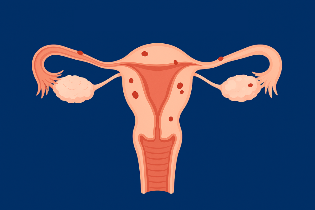 Endometriosis cartoon image
