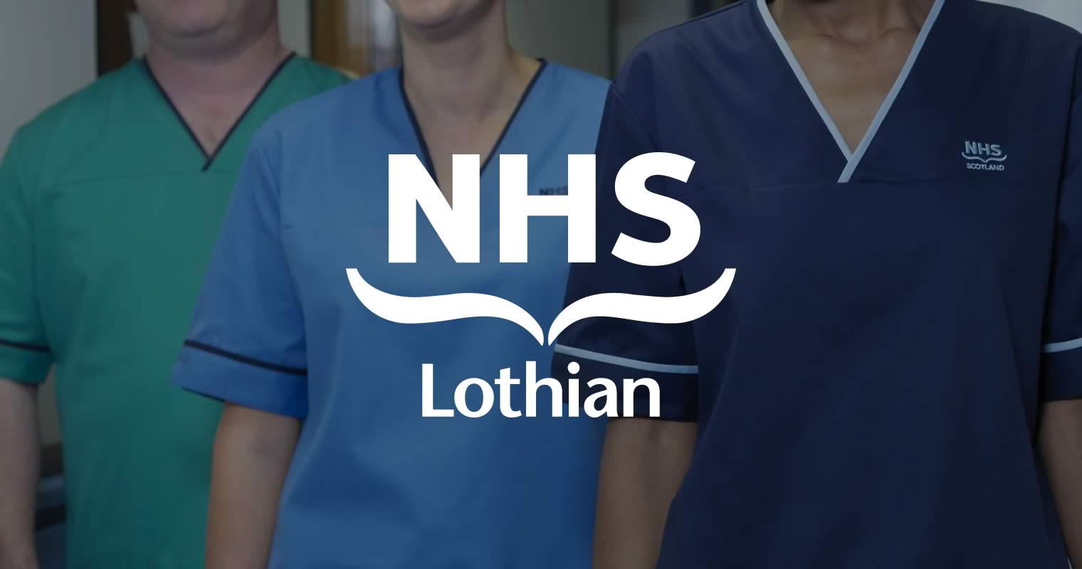 NHS Lothian staff wearing NHS uniforms