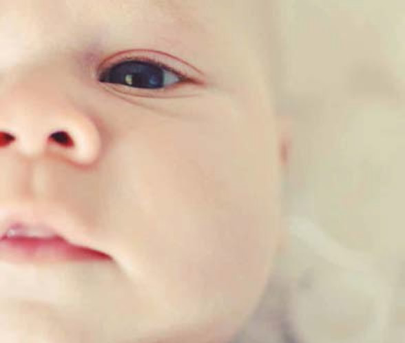 Close up of a baby's face