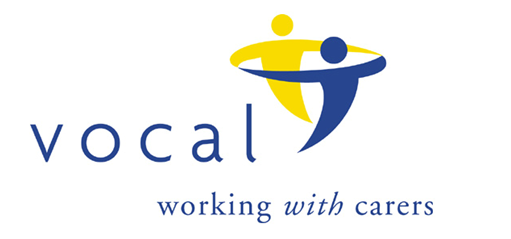Logo for Vocal, an organisation that supports carers in Midlothian. 