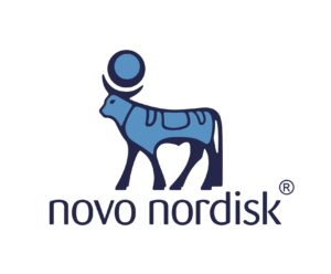 novo nordisk logo (of a light blue cow)