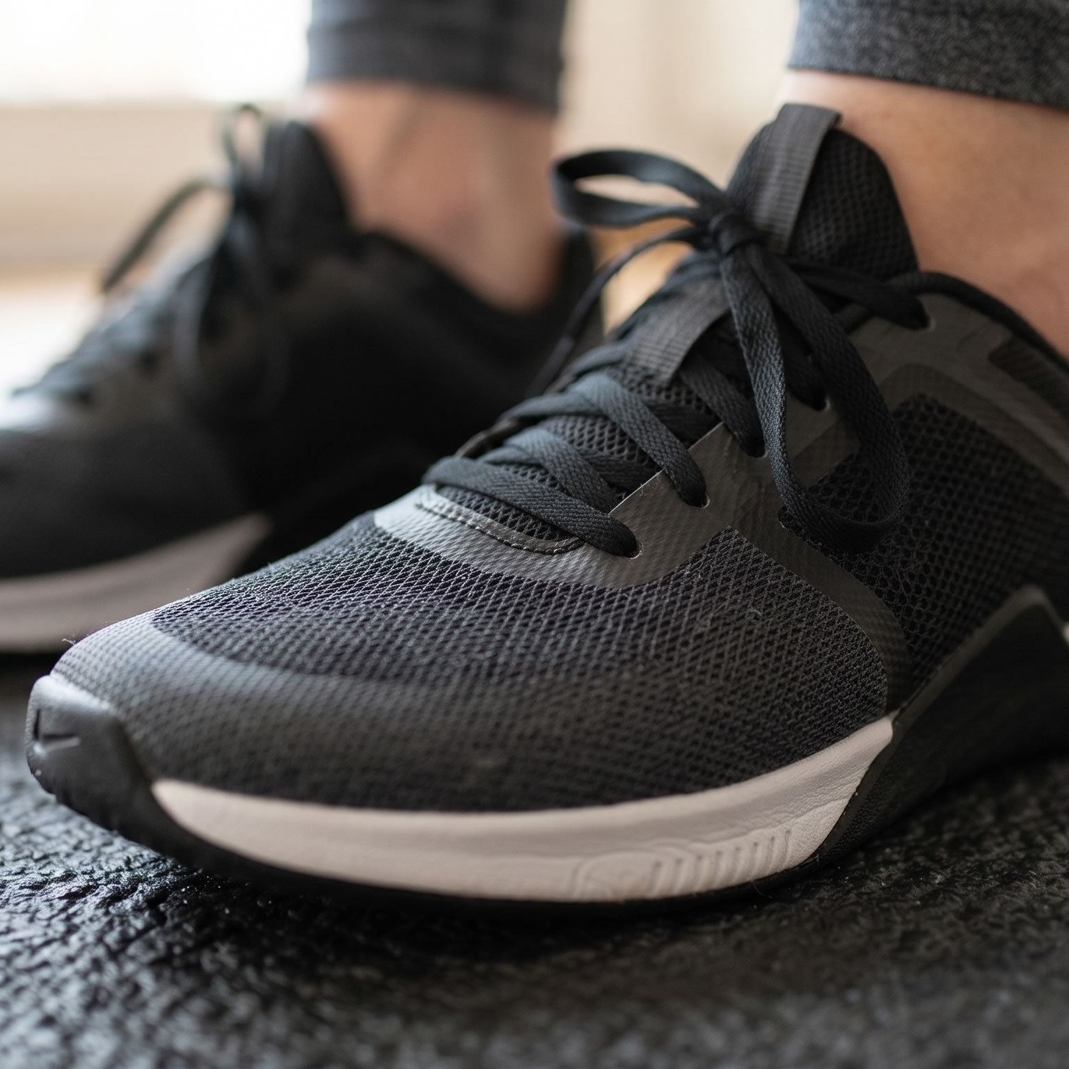 black trainers