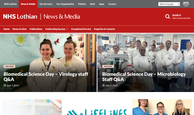 NHS Lothian News and Media