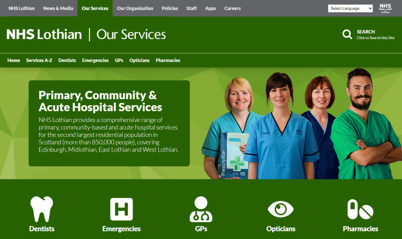 NHS Lothian Our Services